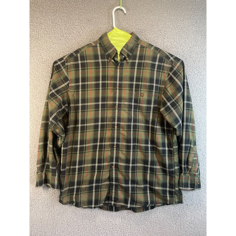 Roundtree &‎ Yorke  Plaid Long Sleeve Button Down Shirt Large